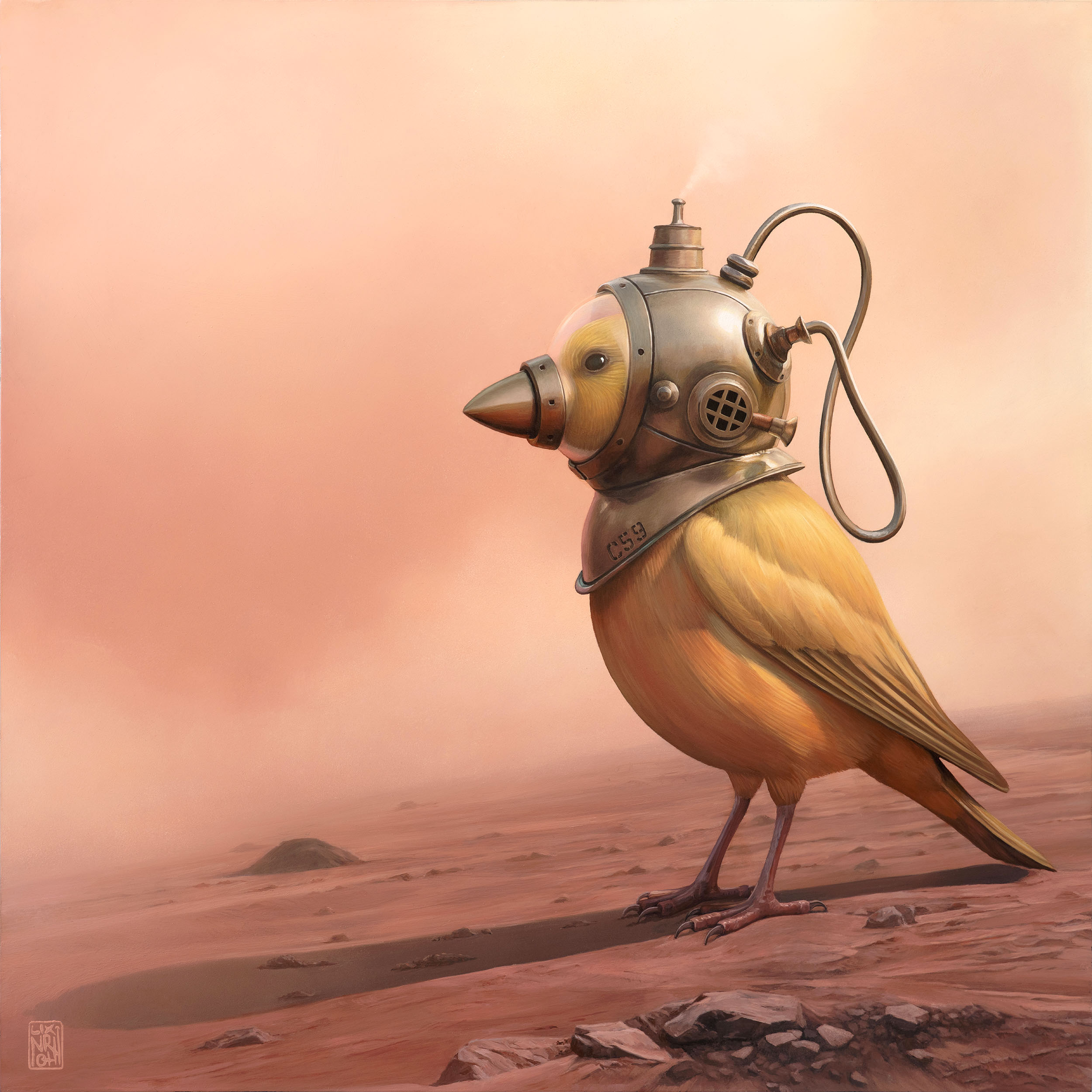 Pathfinder — Oil on Aluminium by Lix North