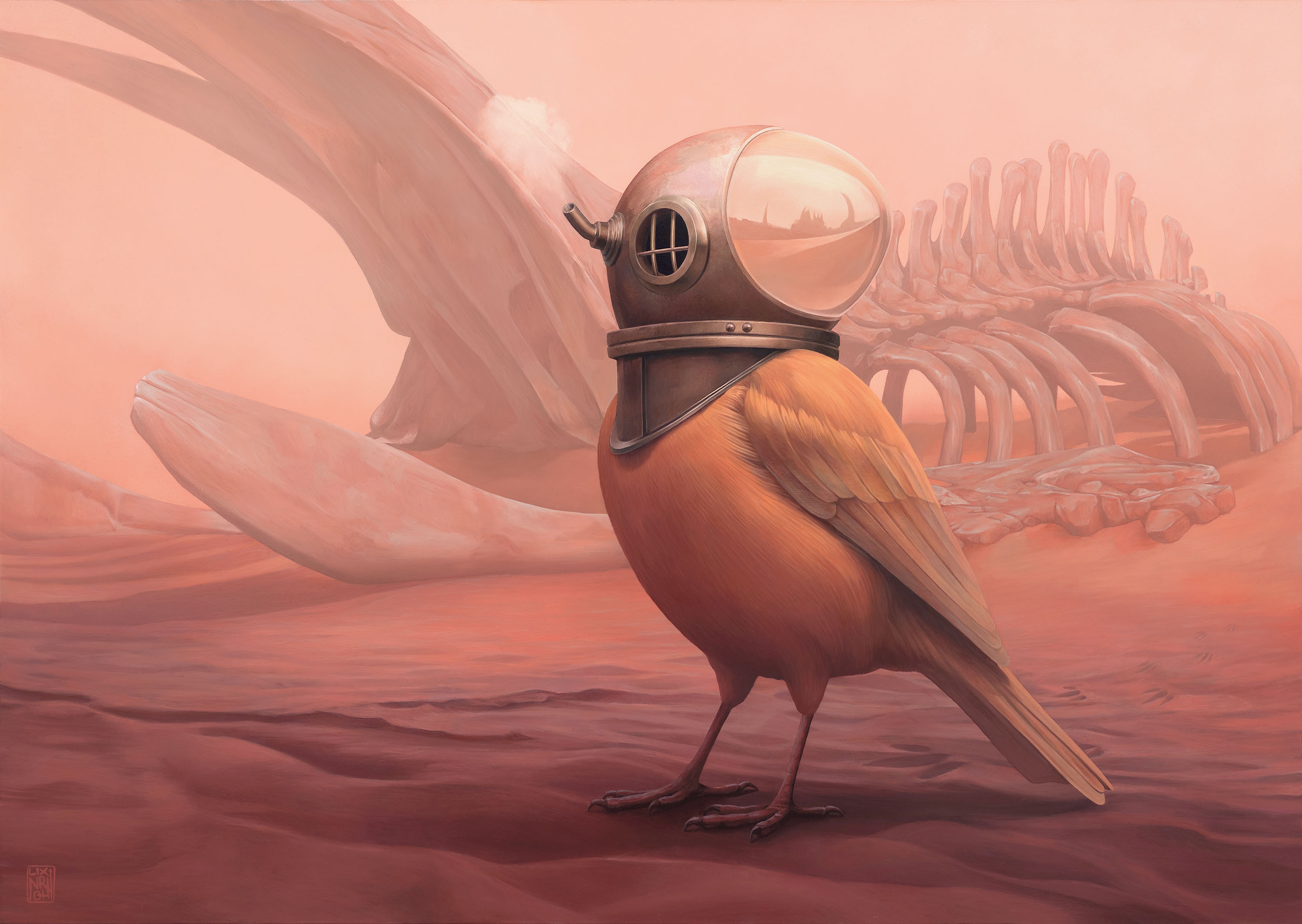 Shepherd's Warning — Oil on Aluminium by Lix North