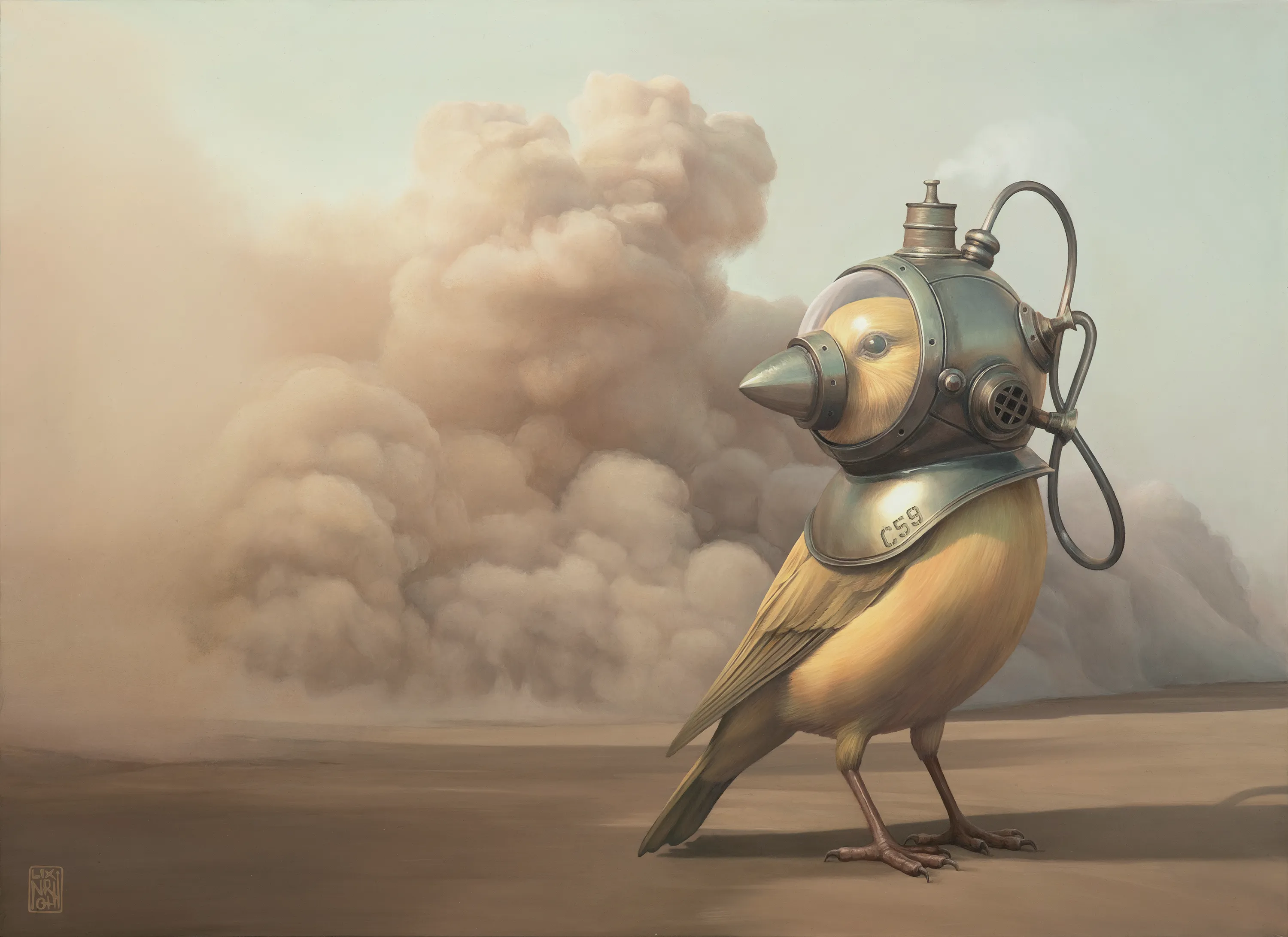 I of the Storm — Oil on Aluminium by Lix North