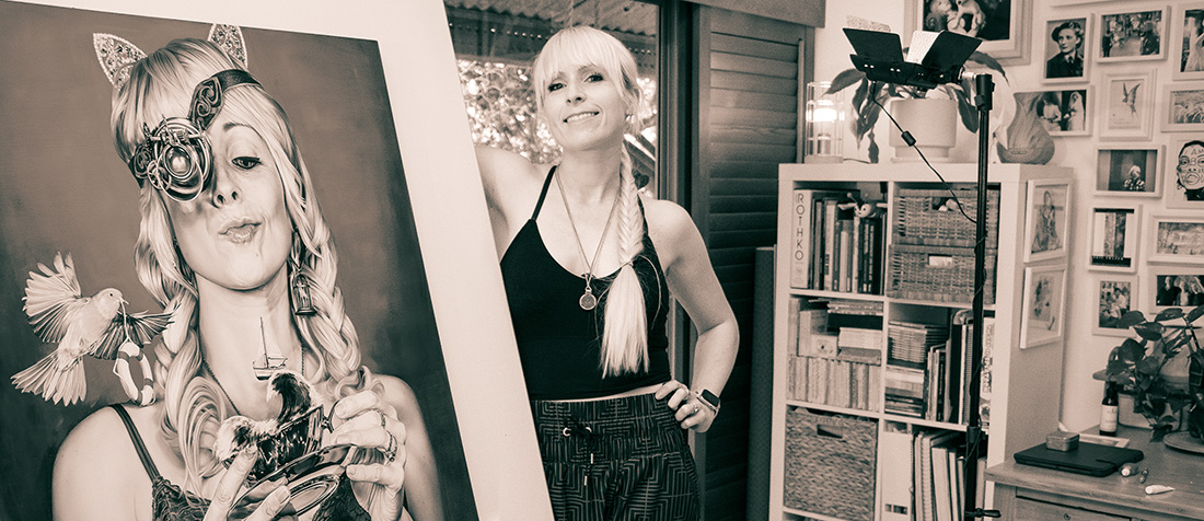 Lix North in her studio, 2021